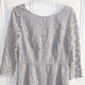 J Crew Natalia 3/4 Sleeve Gray Lace Dress NWT, 12